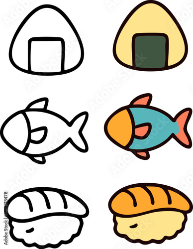 Cute Japanese Food Illustrations.