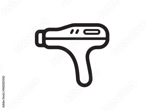Epilator Stock Image in Crisp Minimal Vector Line Style Artwork