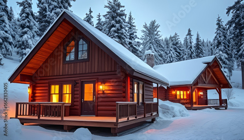 house in the snow