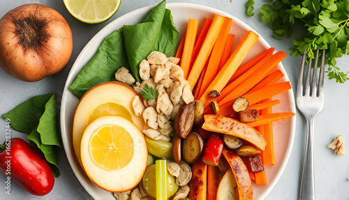 vegetables on a plate