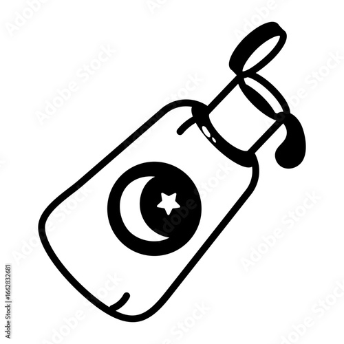 A sketchy style icon depicting lotion
