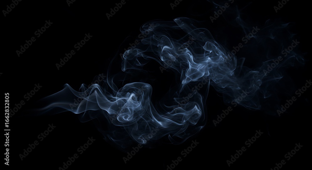 Fototapeta premium Abstract smoke design on a black background.