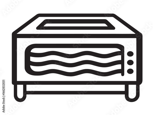Food dehydrator appliance stock image in minimal elegant vector