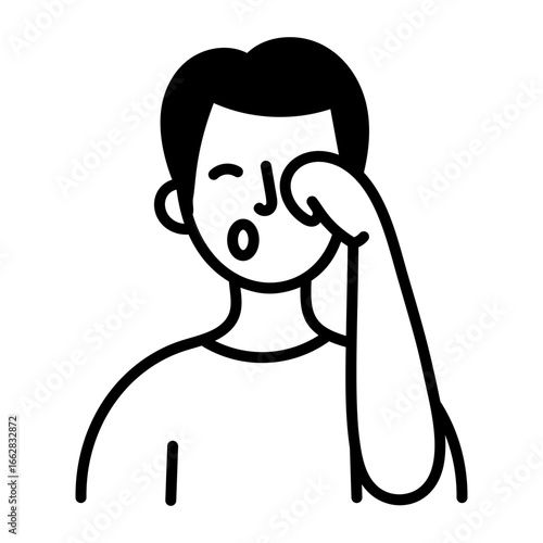 A doodle style icon showing laziness
