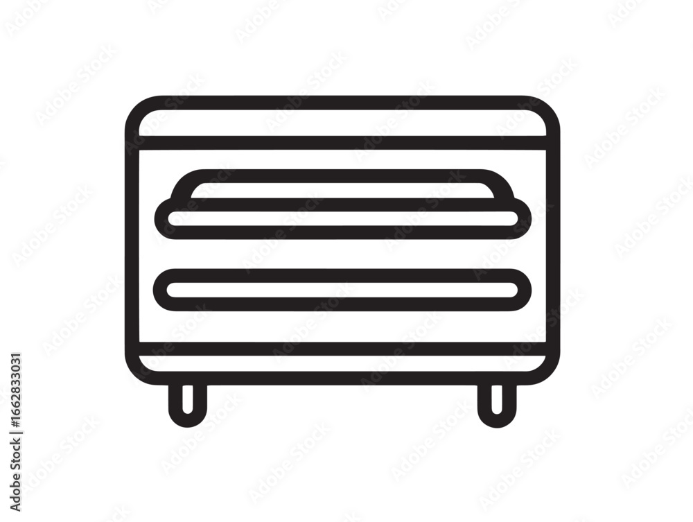 Minimal stylish food dehydrator line icon for stock image Minimal stylish food dehydrator line icon for stock image