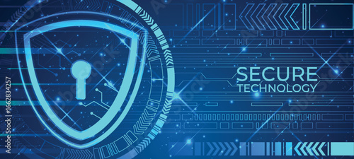 Abstract Modern Secure Technology Background