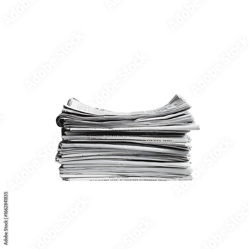A stack of newspapers lies png
