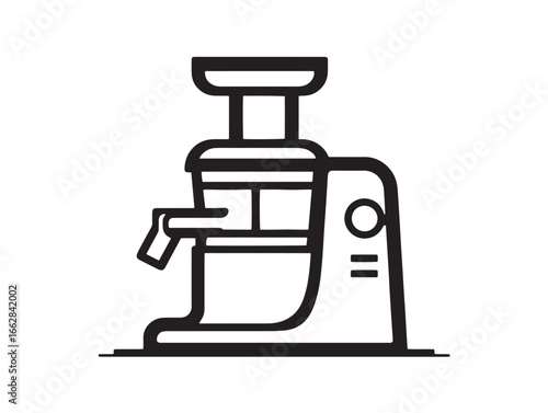 Fresh stylish juicer machine minimal clean line art