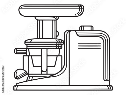 Minimalist juicer vector icon illustration for healthy lifestyle