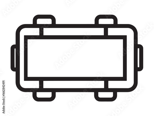 Elegant minimalist junction box stock icon clean design