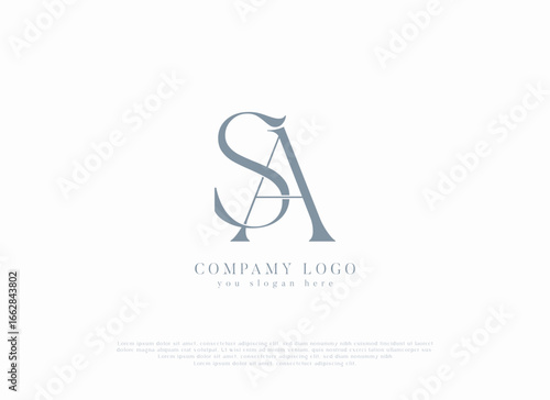 SA initial letters monogram logo for business