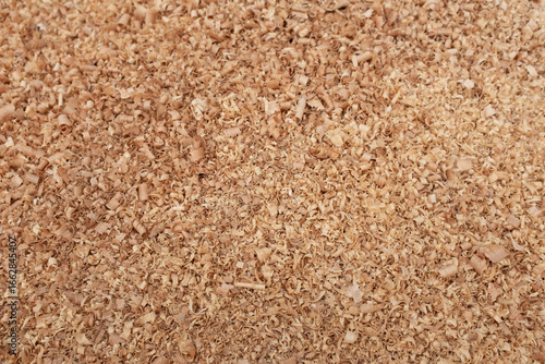Photos Close-up texture of natural wood shavings