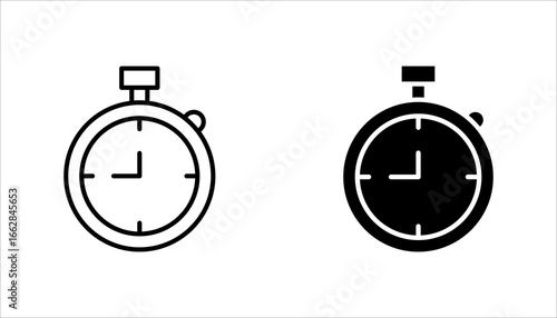 Fast response time clock vector symbol. quick, rush or faster work service icon. rapid delivery symbol.	
