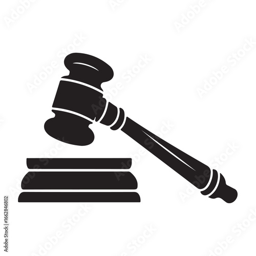 Judge gavel icon vector illustration, Judge gavel silhouette vector