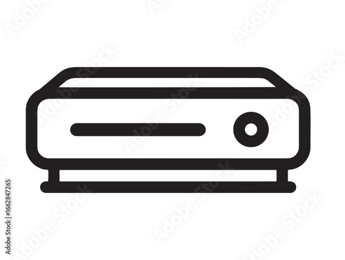 Minimalist vector modem icon with elegant clean design