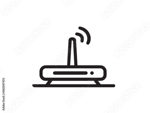 Stylish modern modem illustration in clean minimal vector