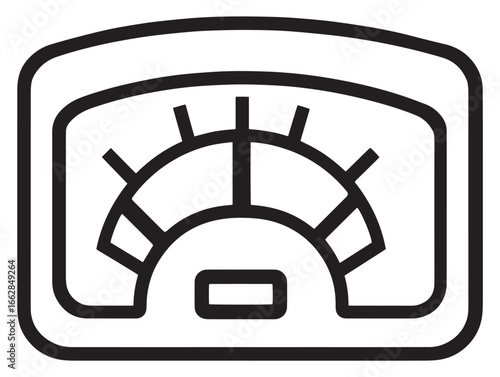 Creative multimeter vector icon with clean modern line art