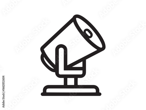 Outdoor Floodlight Icon Shining Bright in Simple Vector Style