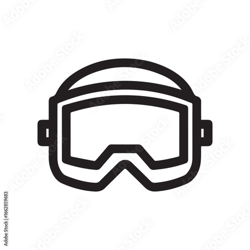 Black Goggles icon simple on white background