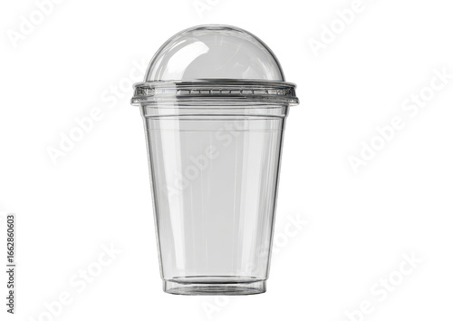 Clear plastic cup with dome lid (1)