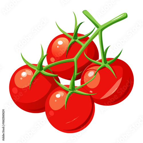 cherry tomatoes on a branch