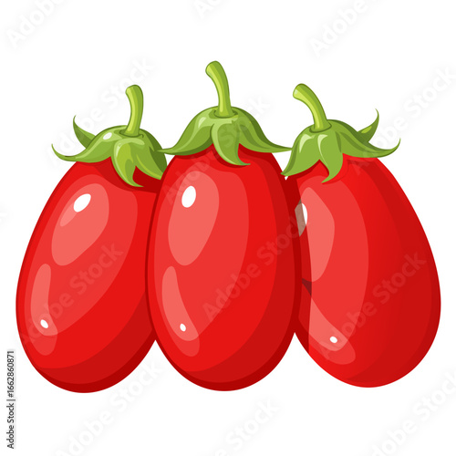 red tomato with green leaves