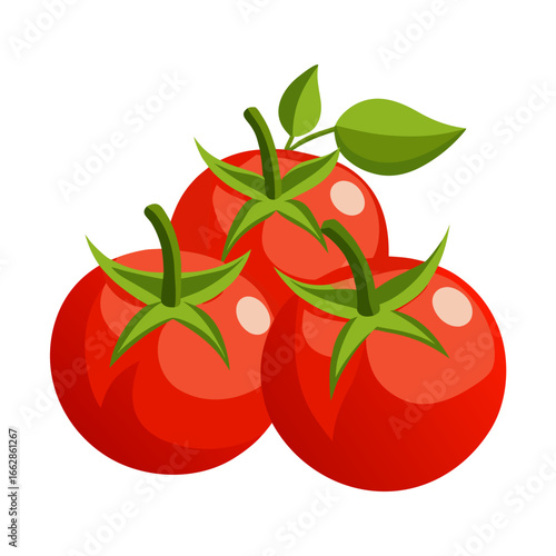 tomato with leaf