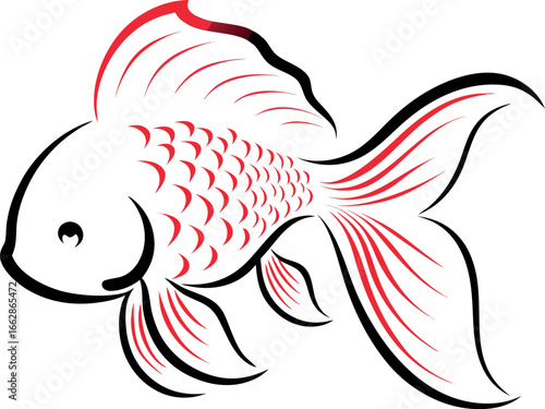 Vector illustration of an abstract tribal fish with a pattern perfect for a sea tattoo design
