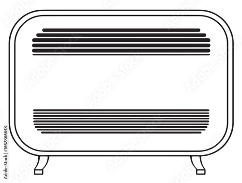 Minimalist Room Heater Vector for Modern Interiors
