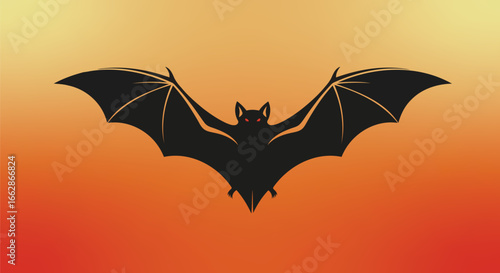 Spooky bat silhouette for Halloween designs