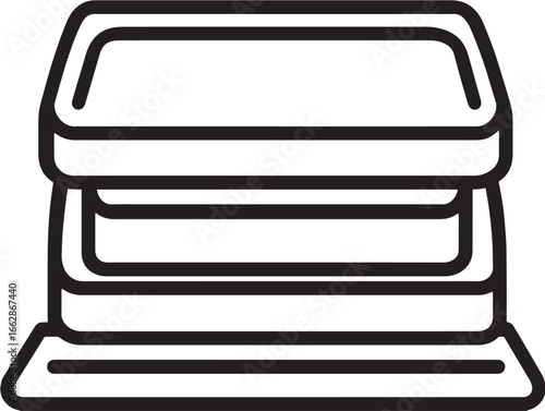 Stylish Sandwich Maker Minimal Outline Art for Branding
