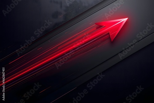Abstract red light arrow direction on dark grey design modern luxury futuristic background vector illustration
