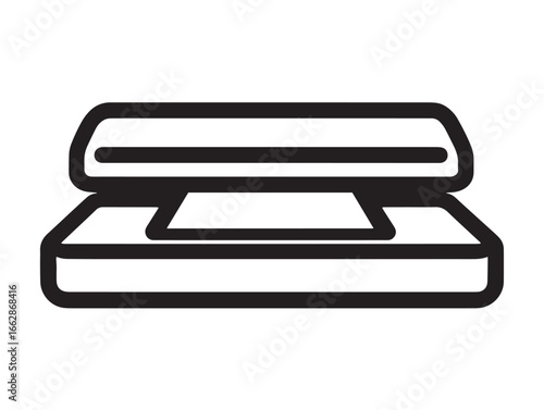 Elegant Scanner Outline Vector with Simple Minimal Appeal