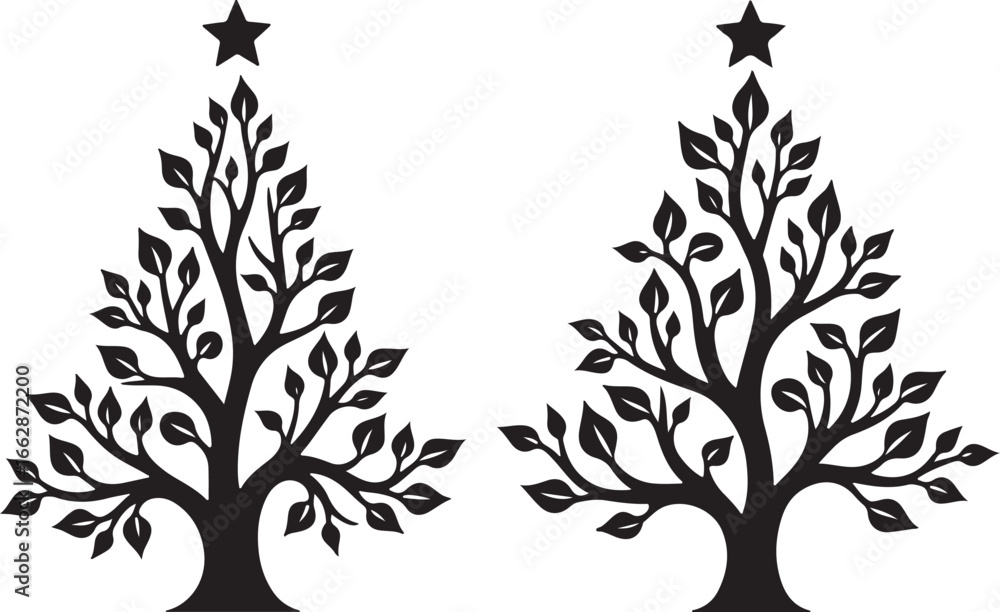 Fototapeta premium Xmas Tree & Earring Cut Files