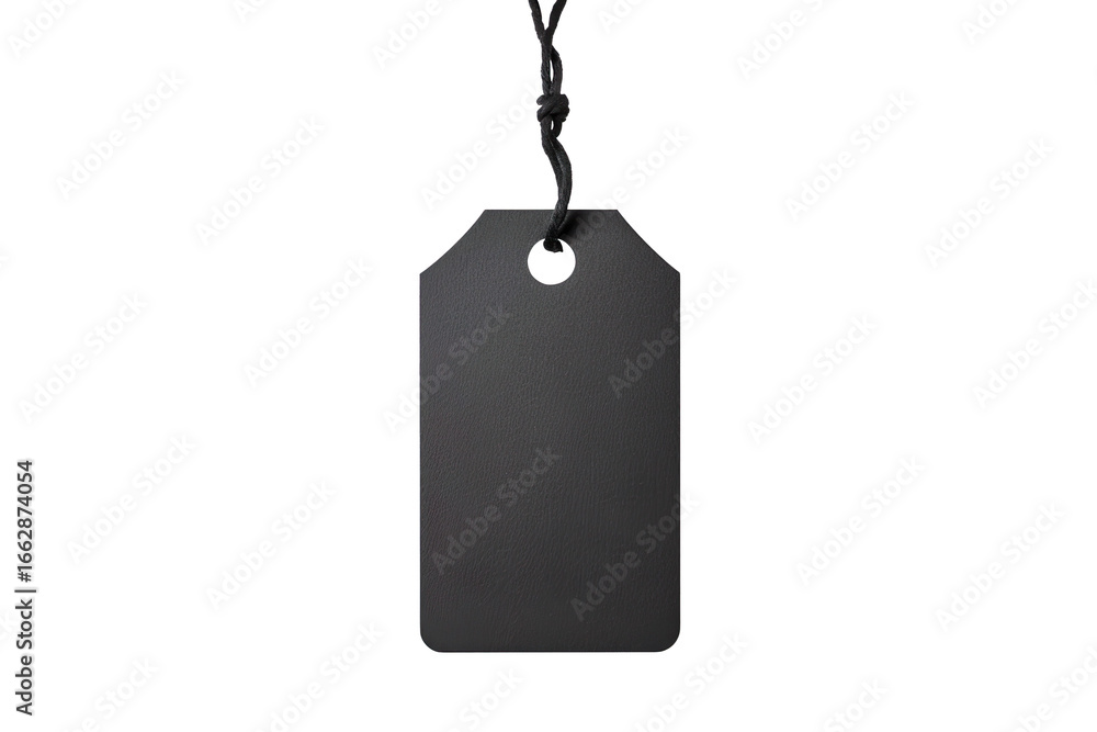 Fototapeta premium Blank Black Tag on a transparent background