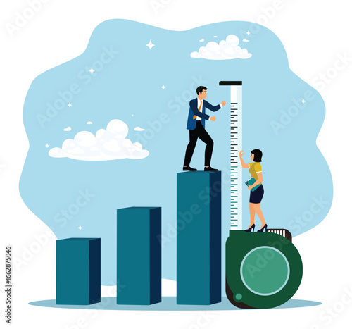 Professional entrepreneurs measure success by business growth.