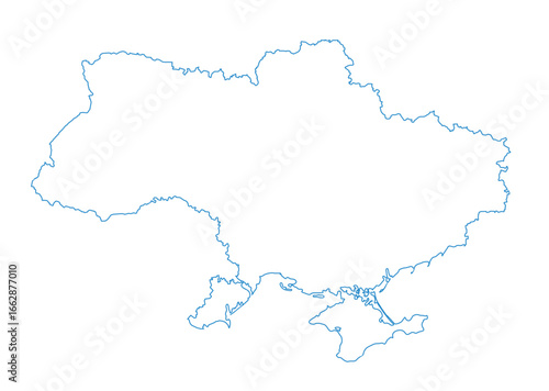 Vector drawing. Map of Ukraine