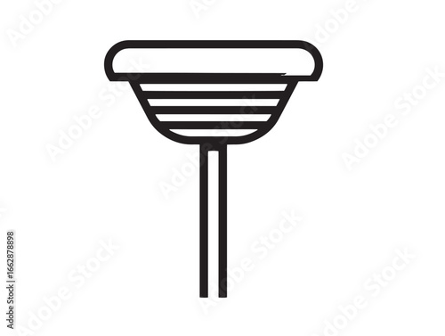 Solar garden light elegant clean vector line artwork