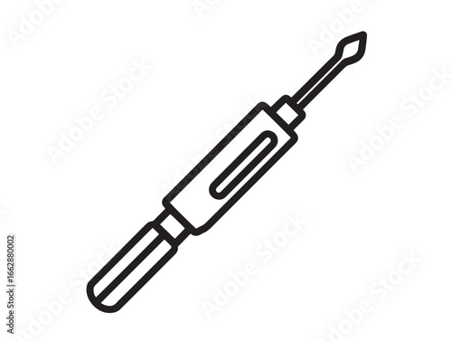Modern soldering iron minimal vector artwork clean lines