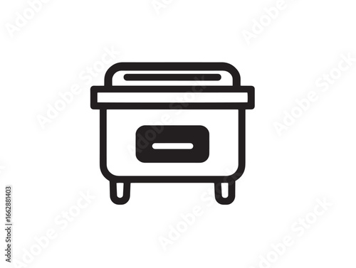 Minimalist sous vide cooker professional kitchen vector artwork