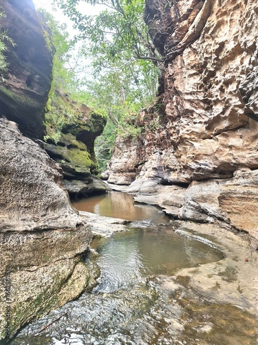 waterfall in the mountains