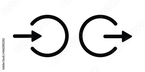 login and logout icon with arrow symbol. Enter and exit vector flat symbols. App profile login vector button. join icon. Isolated on a white background. 