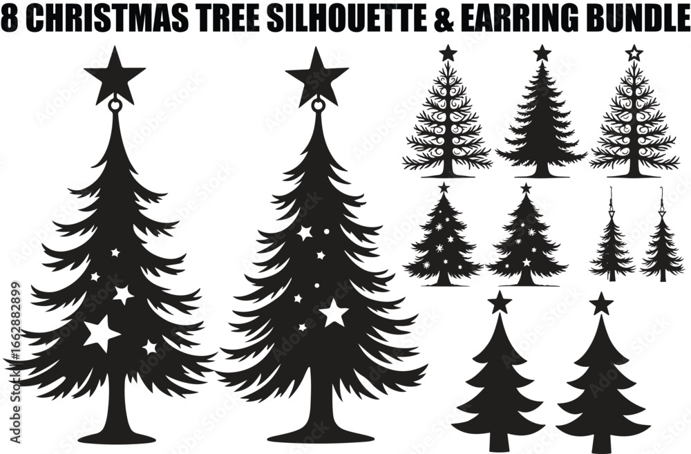 Fototapeta premium Holiday Tree Silhouette