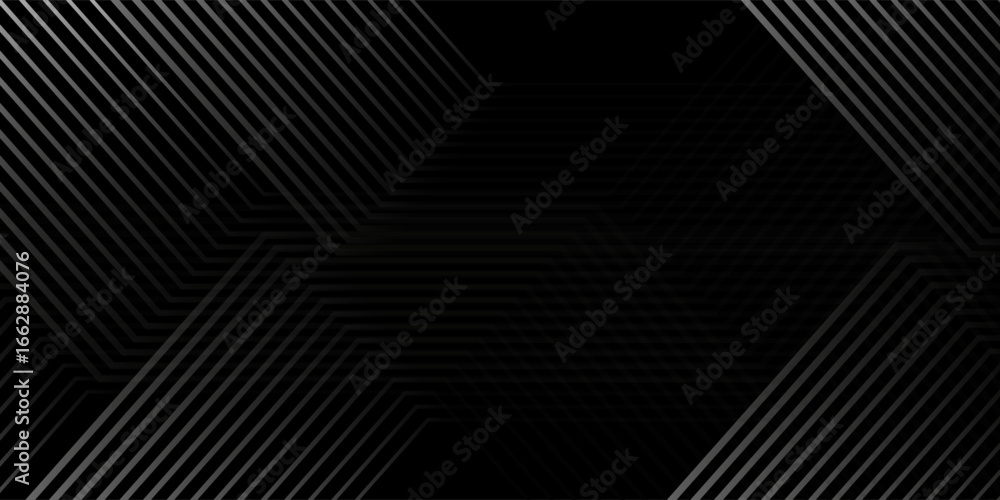 Naklejka premium Abstract black modern background with dynamic geometric shapes. Vector.