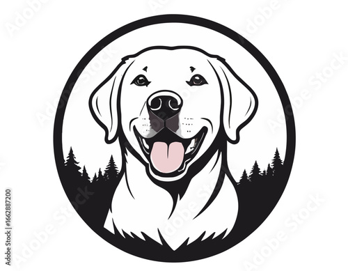 Labrador Retriever dog digital Art, Intricate Powerful and Ready for Print or Web, Sharp Details. Strong Identity. Timeless Design, Symbolize Strength, Courage 