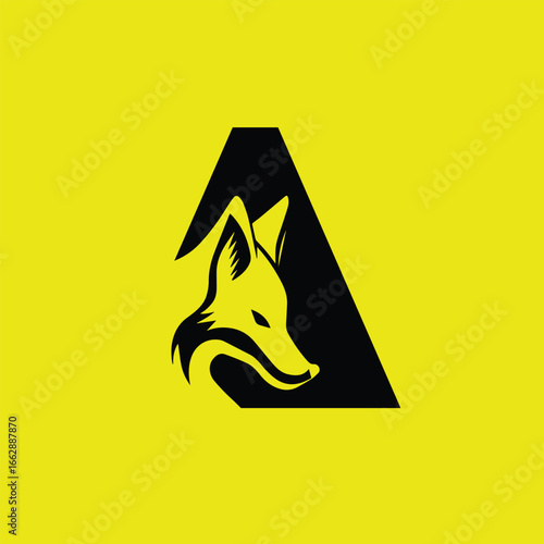 Letter A Fox Logo Vector | Animal Alphabet Monogram Design for Branding and Typography