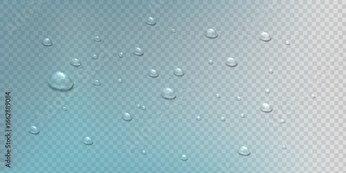 Fresh Water Droplet with Transparency Vector