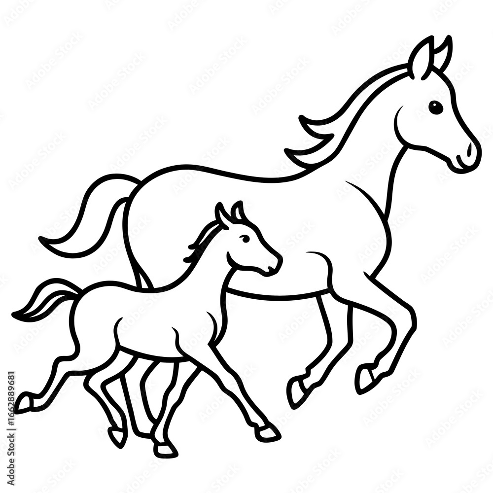 Fototapeta premium horse silhouette vector