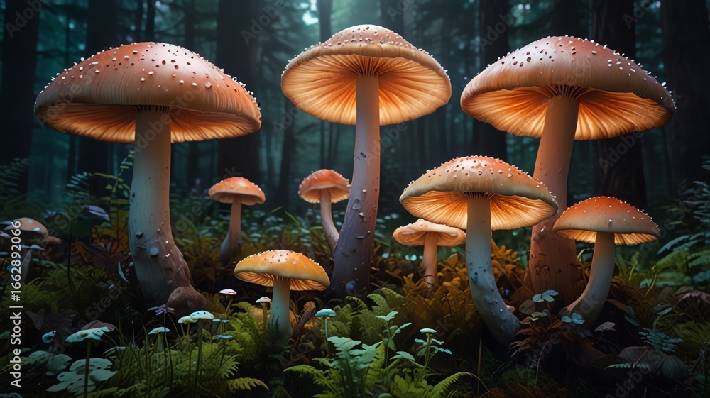 Fototapeta premium mushrooms in the forest