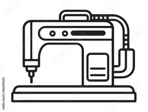 Clean Welding Machine Icon Graphic in Minimalist Artistic Form